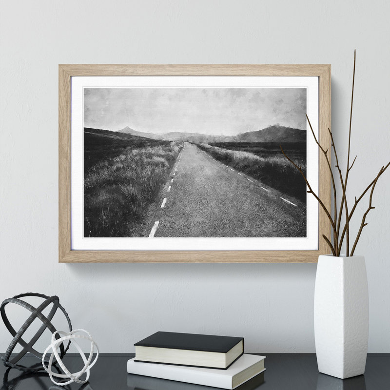 The Open Road Vol.2 - Picture Frame Graphic Art, Oak Framed, 27cm H x 36cm W x 2cm D