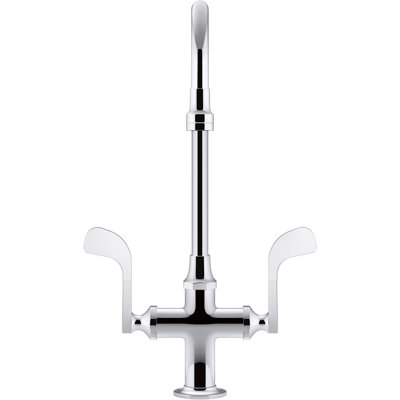 Triton Bowe 1.0 GPM Monoblock Gooseneck Bathroom Sink Faucet with Aerated Flow and Wristblade Handles, Drain Not Included