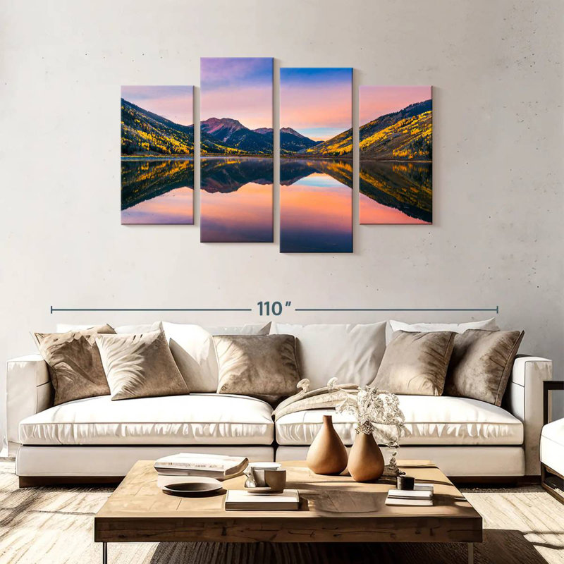 Alvord Lakeside Mountain Red, 48" H x 75" W