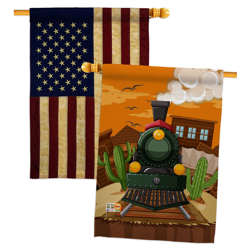 Drapeau de maison à 2 côtés en polyester / mélange de polyester 40 x 28 po