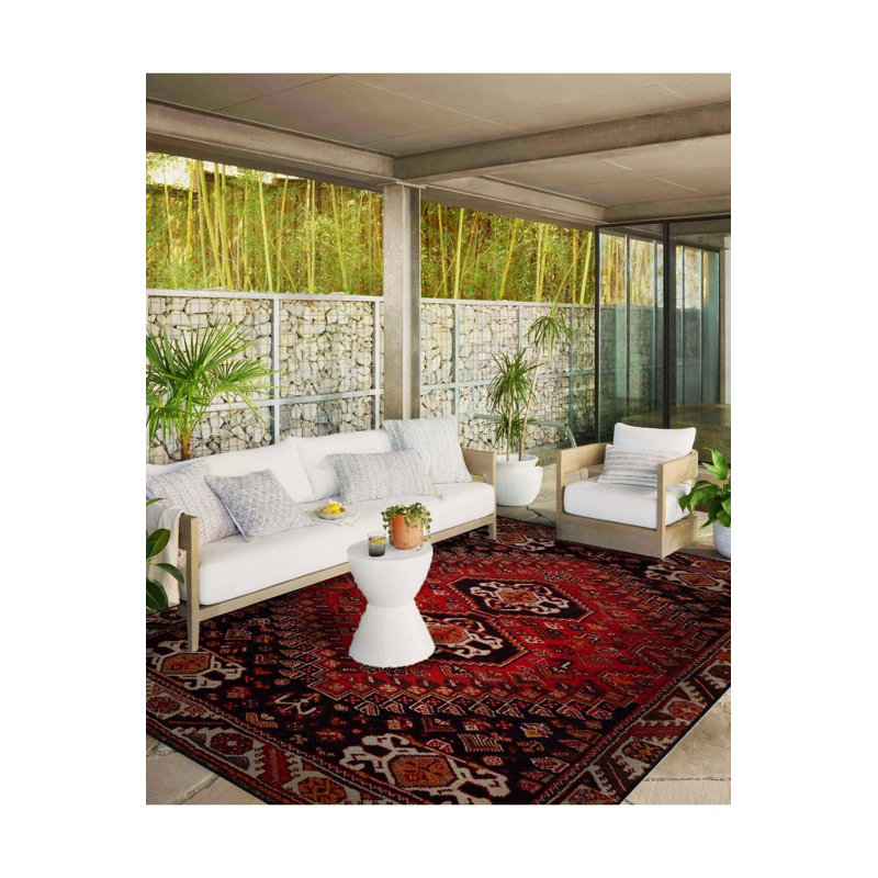 Tapis décoratif lavable à la machine multicolore, Sous-tapis rectangulaire de 3 pi 3 po x 4 pi 11 po