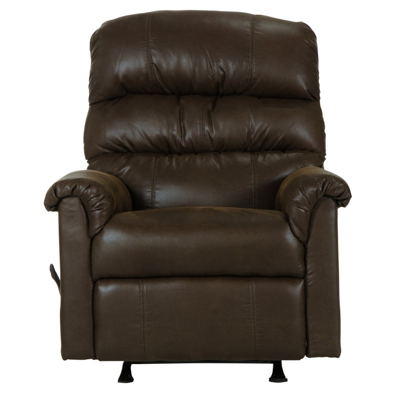 Capri Upholstered Recliner, Chocolate Polyester Blend