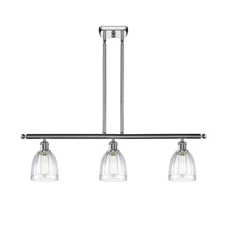 Dunder 3 - Light Kitchen Island Pendant, No Bulb Included, Polished Chrome