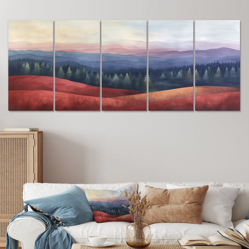 Christner - campagne, ensemble d'art sur toile, H 32 po x l 80 po