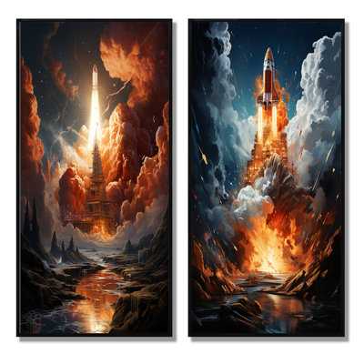 " Rocketship Celestial Choreography " 2 - Pieces