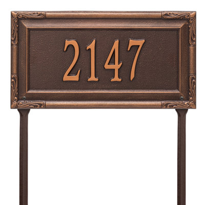 Gardengate Personalized Grande 1-Line Lawn Address Sign