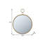 Miroir rond en fer Mankilef-505924119