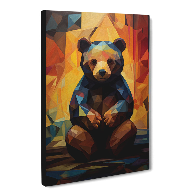 Teddy Bear Orphism Art - Wrapped Canvas, 60cm H x 40cm W x 3cm D