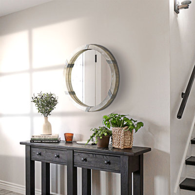 Miroir mural en bois