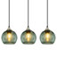 Luminaire suspendu en forme de globe à 3 lumières Charolyn Luminaire suspendu en verre pour îlot de cuisine