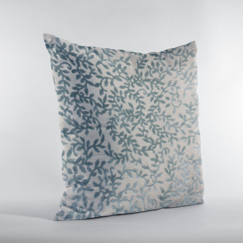 Coussin Plutus Whispering Vines, Rectangulaire, Sarcelle, H 12 po x l 20 po