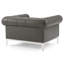 Fauteuil capitonné en cuir Idyll