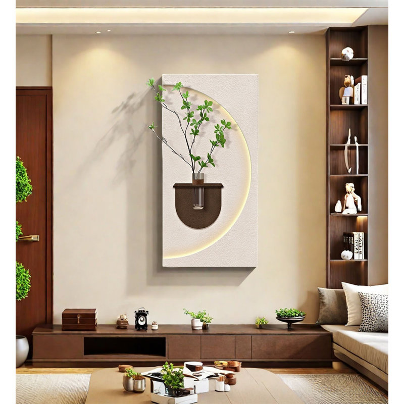 Décoration murale Wabi Sabi Greenery, H 47,24 po x l 23,62 po x P 0,39 po