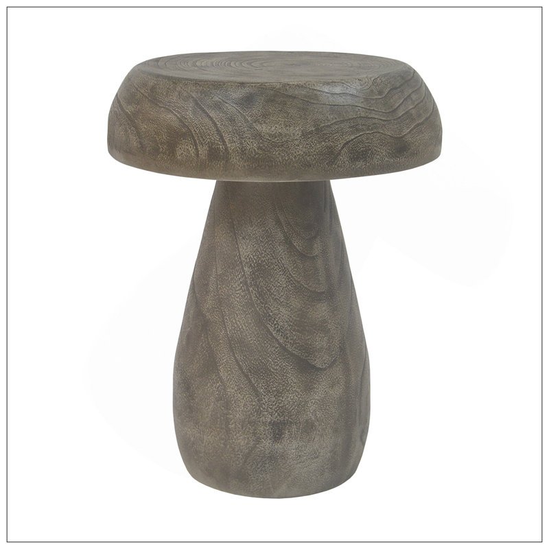 Table d'appoint à champignon MGO, texture semblable au bois, couleur naturelle