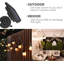 27FT 12-Bulb Solar Powered Outdoor Standard LED String Lights Shatterproof