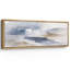 «Blue Gray Abstract Horizon», impression de chambre à coucher minimaliste, impression sur toile encadrée-126055053-126055061