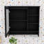 Armoire de toilette murale à miroir avec tablette réglable, fermeture en douceur et barre à serviettes-1550116383