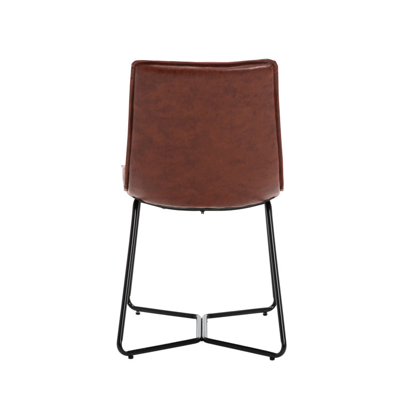 Chaise rembourrée en polyuréthane, Brun