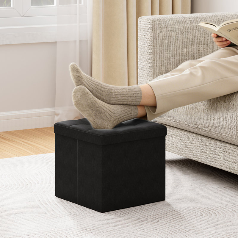 37.5cm Wide Standard Ottoman, Black