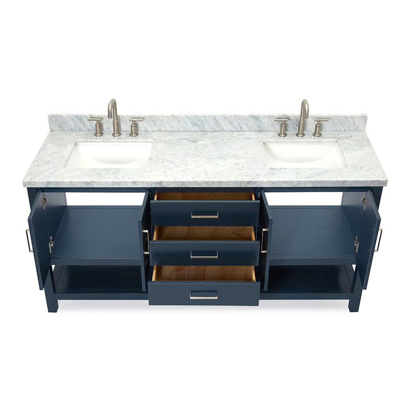 Magnolia Bath Vanity Rectangular Basin S073DCWRV, Midnight Blue