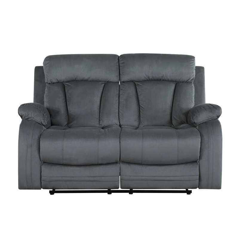 Causeuse inclinable en tissu de microfibre transitionnel, Gris