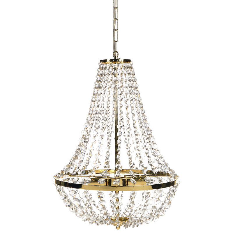 DIAMANTE 2 - Light Gold Chandelier Pendant