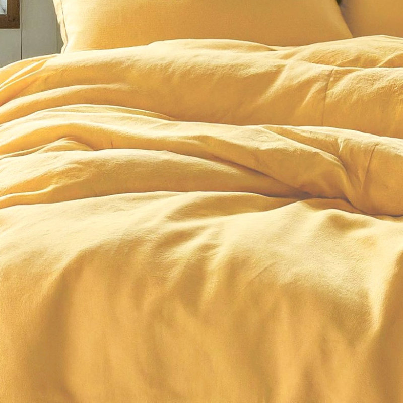 Modern & Contemporary Duvet Cover, Twin XL, Sunny Yellow
