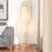 Amud 55" 2 - Light Boho Weaved Bamboo Colum Floor Lamp with Natural Wood Grain Finish