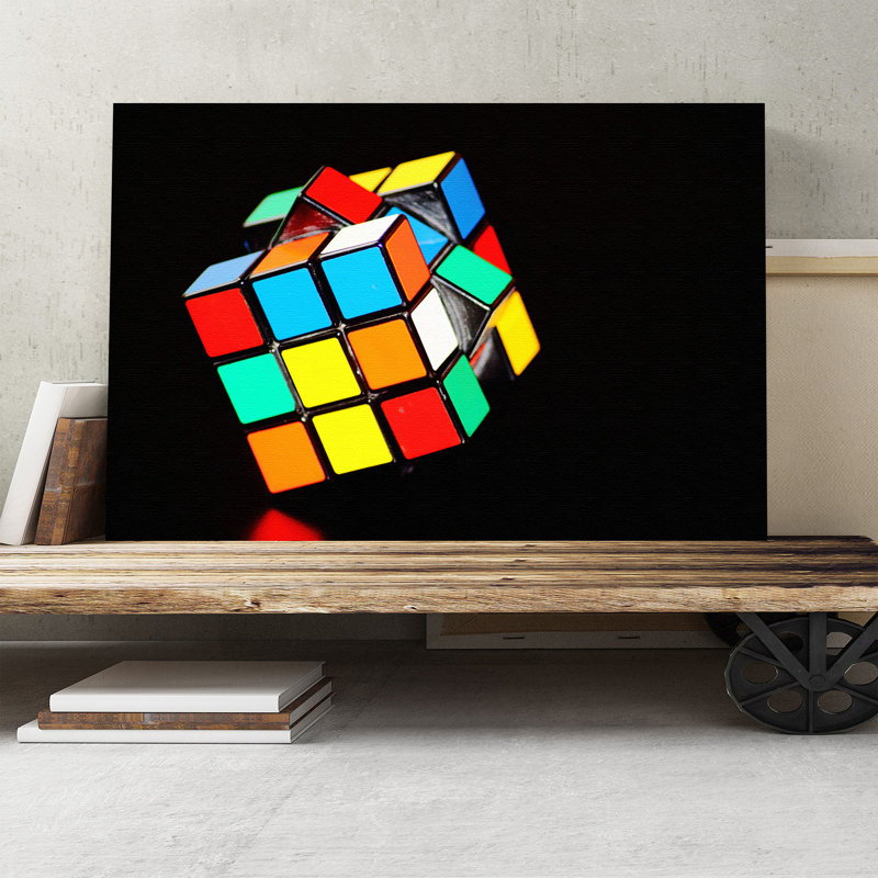 Rubik Cube Photographic - Wrapped Canvas, 70cm H x 100cm W