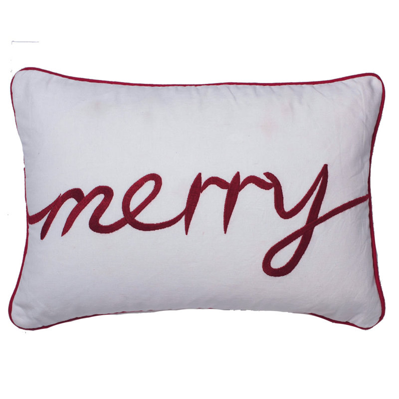 Embroidered Throw Pillow