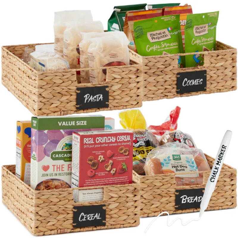Pantry Baskets, Chestnut, 5" H x 16" W x 12" D