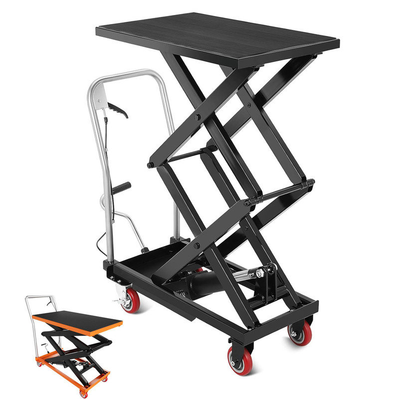 127cm H x 40.6cm W Utility Cart with Wheels, Black