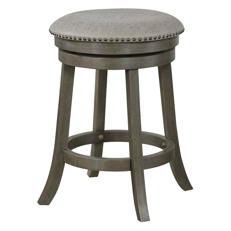 Tabouret de comptoir pivotant 26 po Beedle, Gris antique / gris tourterelle