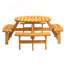 Table de pique-nique de camping pour 8 personnes avec 4 bancs intégrés-1587880305