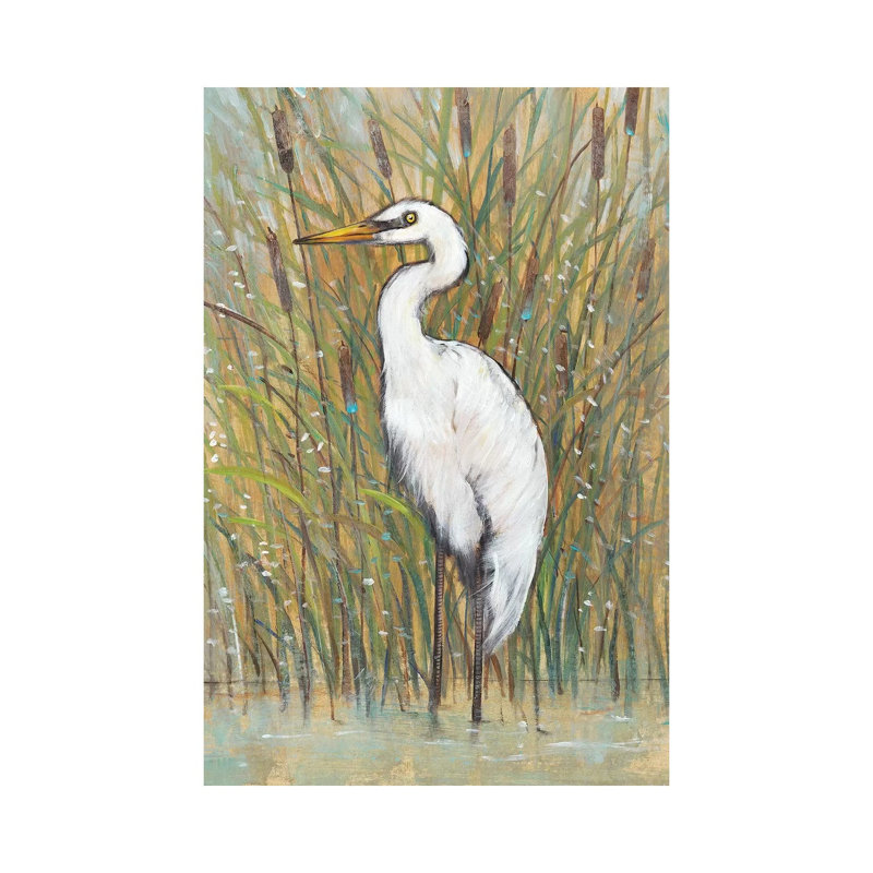 White Egret I by Tim OToole - Wrapped Canvas Print, 20.32 cm H x 30.48 cm W