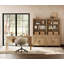 Ensemble de bureau 2 pièces, bureau double 56 "et bibliothèques-2059398220