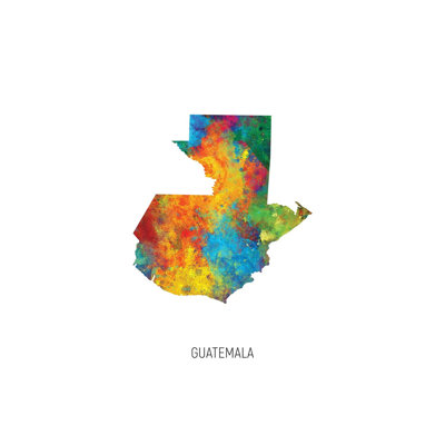 " Guatemala Map " by Michael Tompsett