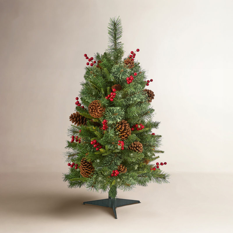 Lighted Artificial Christmas Tree, 3' H