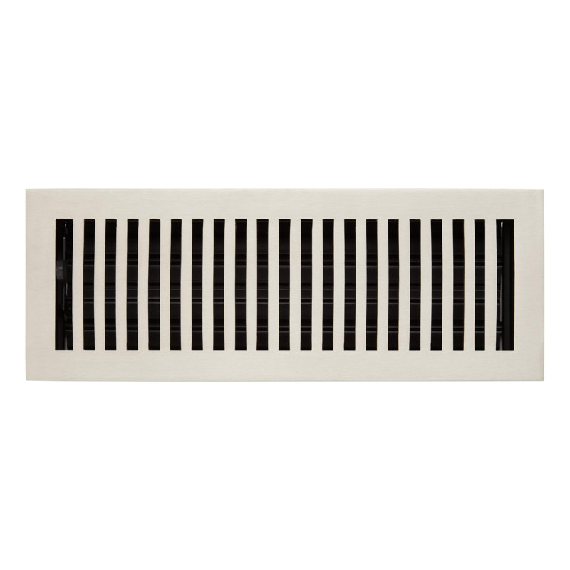 Brass Floor or Wall Register, Brushed Nickel