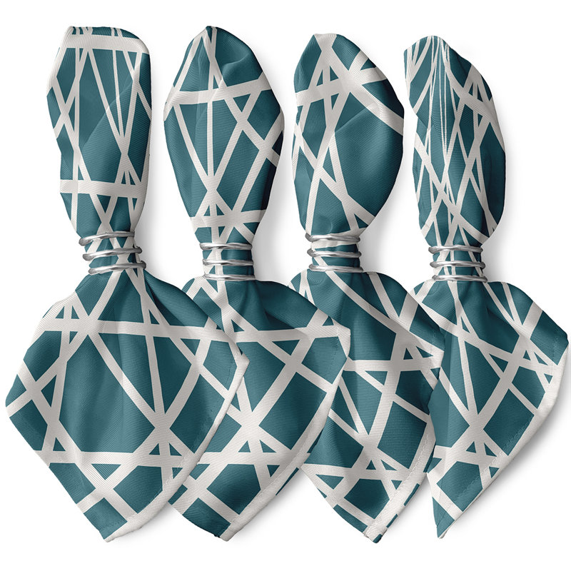 Ensemble de serviettes 4 pièces Pflugerville, L 18 po x L 18 po, Aigue-marine