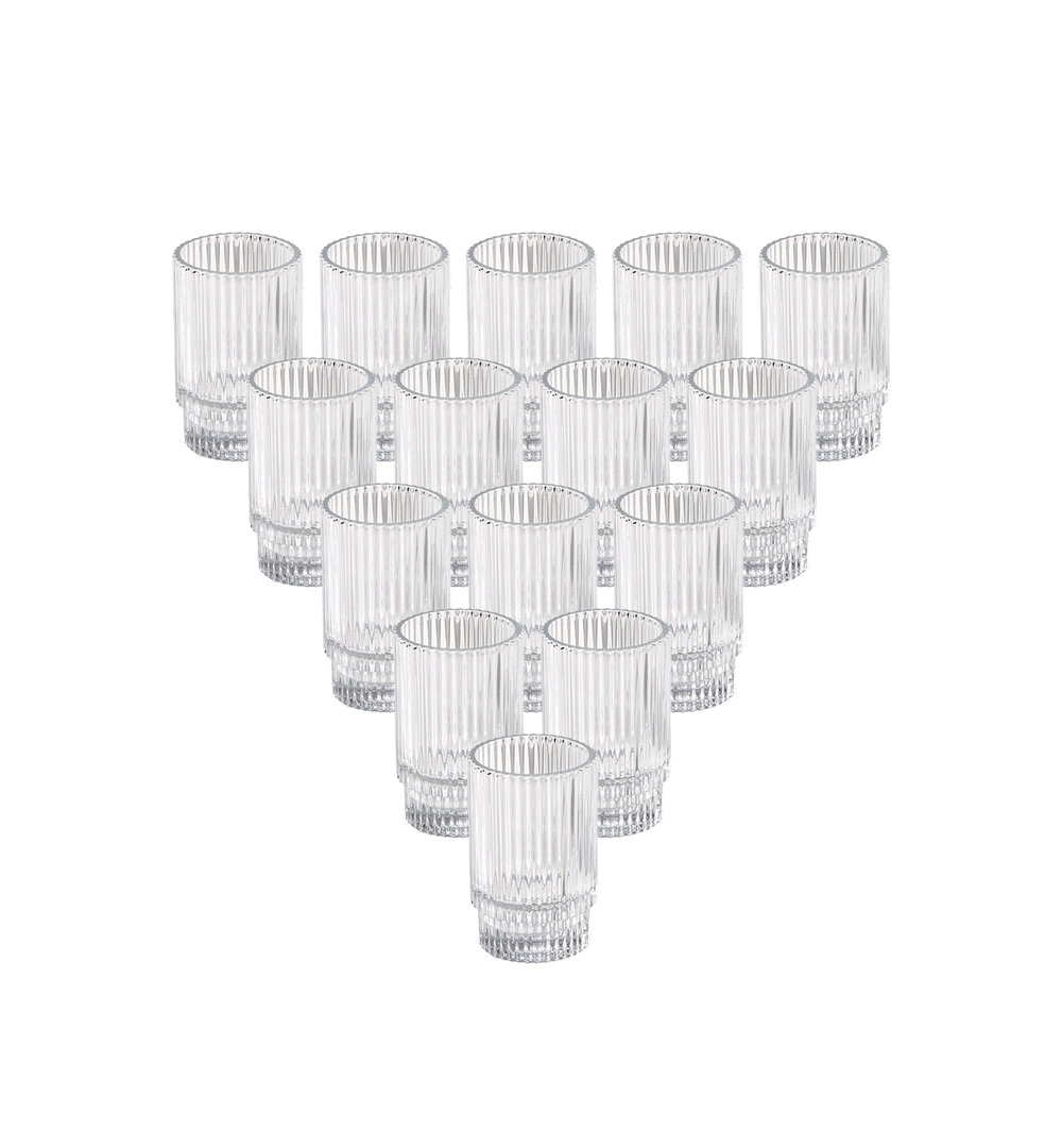 3.75'' H Glass Tabletop Votive Holder (Set of 32) Everly Quinn 