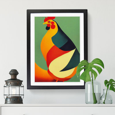 Chicken Retro - Single Picture Frame Print