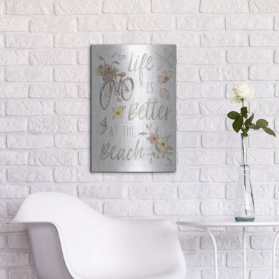 Luxe Metal Art 'Coastal Cottage 9' by Silvia Vassileva Metal Wall Art, 16" x 24"