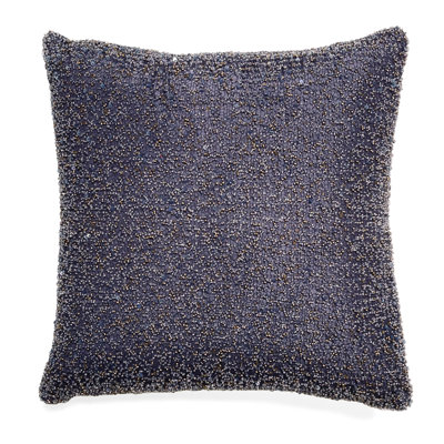 Heavy Beaded Pillow Stone Silk Throw Pillow