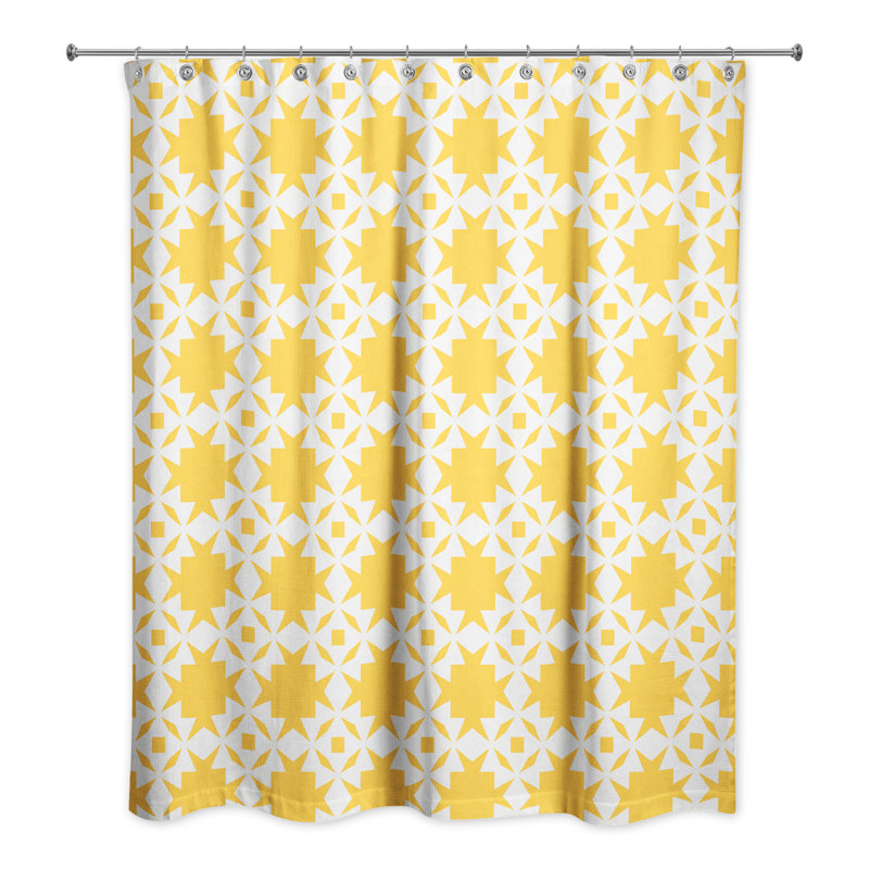 Rideau de douche simple Thorin, Jaune
