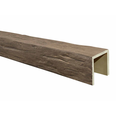 Poutre de plafond en faux bois vieilli H 6 po x l 192 po x P 6 po