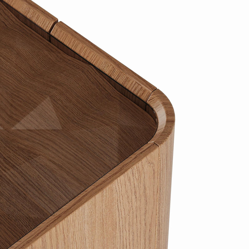 Table basse de 31,5 pouces carrée avec tiroirs de rangement, table basse moderne en bois avec plateau en verre, tables de centre de table de thé pour le bureau de salon, noyer
