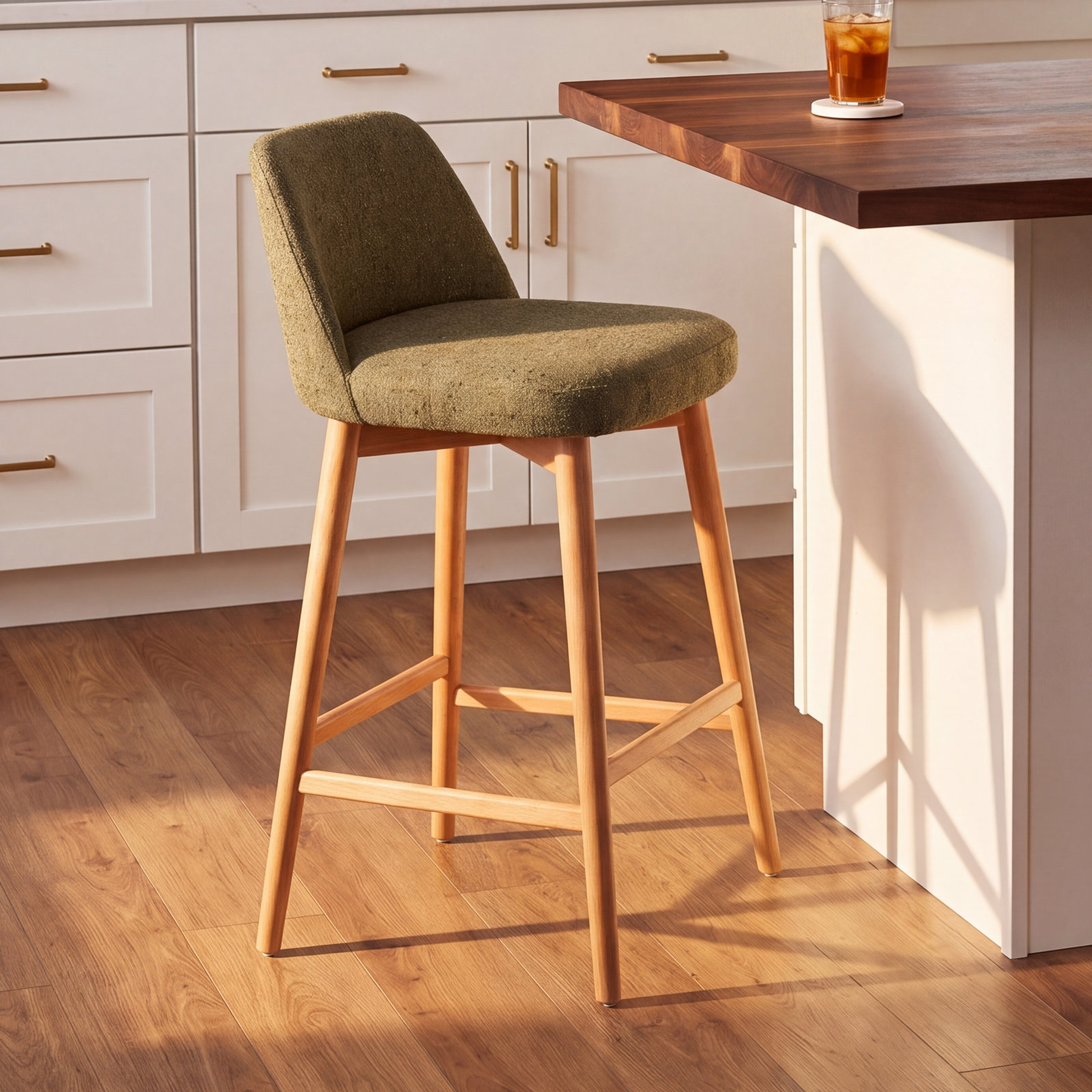 Nikita Bar and Counter Stool, Texan Burnish/Domasco, Bar Stool (29.5" Seat Height)