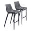 Chaise de comptoir Magnus gris foncé et noir-795160723