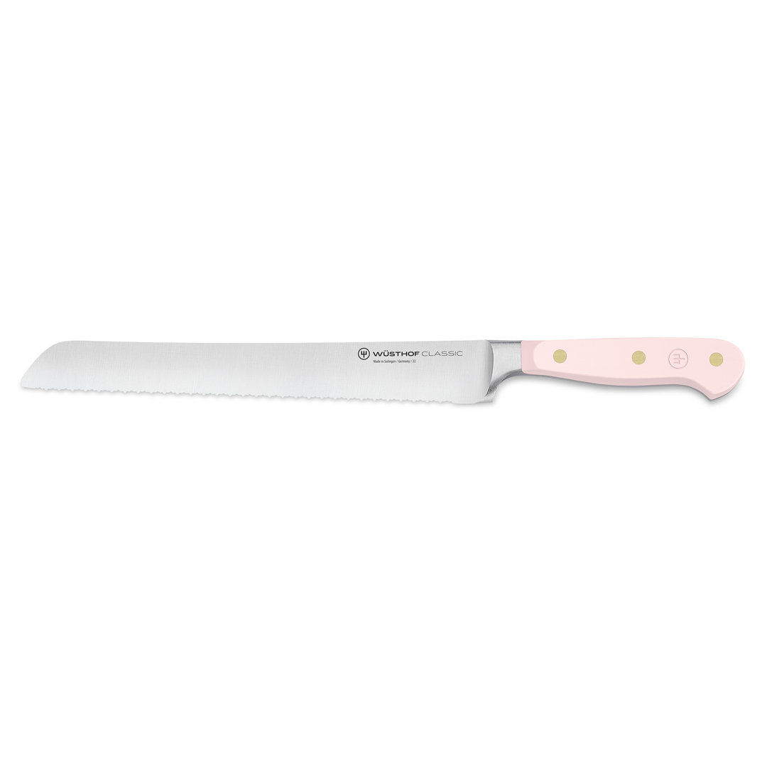 WÜSTHOF German Classic Color Pink Himalayan Salt 9" Double Serrated Bread Knife WÜSTHOF